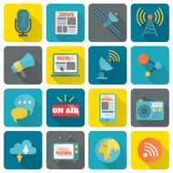 Set of media icons