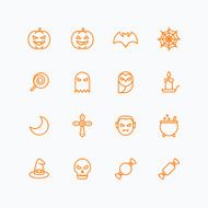 Halloween icons for web and mobile