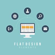 Flat design vector illustration infographic elements N20