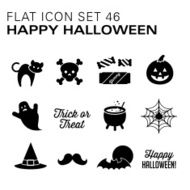 Flat icons 46 Halloween - Black