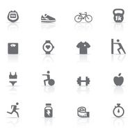 Icon Set Fitness and gym