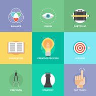 Creative design elements flat icons