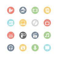 Multimedia Icons Minimal Style