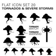 Flat20 icons- Tornados & Severe Storms