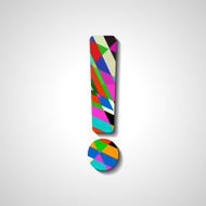 Abstract exclamation mark symbol