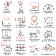 Set of icons related to business management - part 15