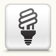Square Button with Fluorescent Light Bulb
