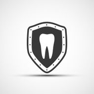 Vector shield with a human tooth