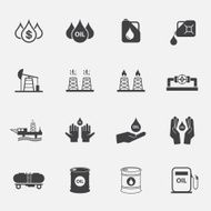 oil icons set
