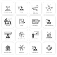 Business and Finances Icons Set Flat Design N2
