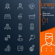 Lineo White & Light - Hotel and Services outline icons N2