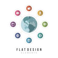 Flat design vector illustration infographic elements N21