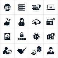 Black Information Technology Icons