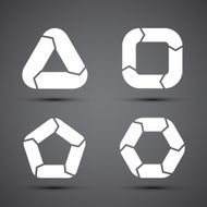 Circle arrows set