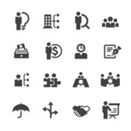 Vector set of human resource and management icons