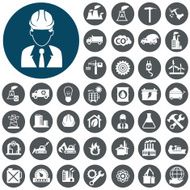 Industry icons set Vector Illustration eps10
