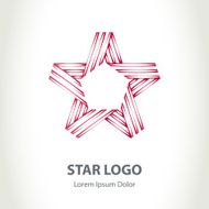 Star ribbon logo Vector Corporate logotype template