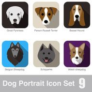 Dog face charactor icon design series N8