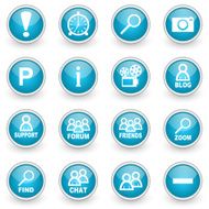 glossy circle web icons set N5