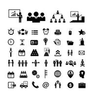 Business teamwork icon set N2