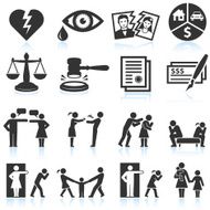 Several icons that symbolize relationship trouble N2