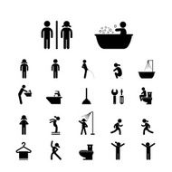 toilet and hygiene icons N2