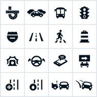 Black Traffic Icons