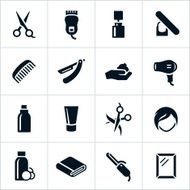 Black Hair Salon Icons