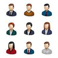 Business People Icon Set 3D