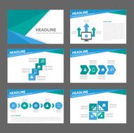 Blue and green Multipurpose presentation Templates