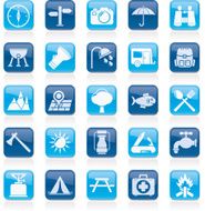 Camping and tourism icons