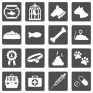 Vector Set of Pets Icons N4