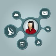 User network with metaballs background N2