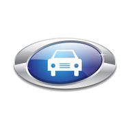 Car Blue Vector Icon Button