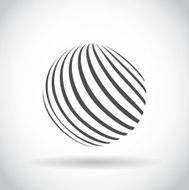 Abstract swirl sphere globe symbol