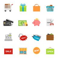 Flat Shopping Icons N2