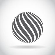 Abstract swirl sphere globe symbol N2
