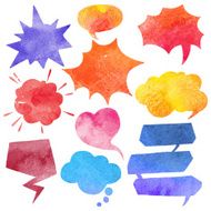 Watercolor Comics Bubble Set