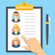 Human resources employment team management flat illustration concepts