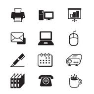 Business office tools icon set N2