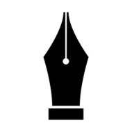 Fountain pen nib icon symbol