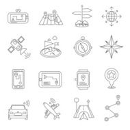 Location Outline Icon Set N2