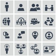 Human resources and management icons set N15