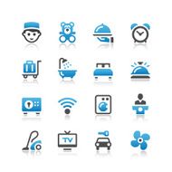 Vector of hotel industry icons