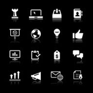 White Icons Set N25
