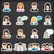 Set of people icons N8