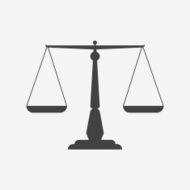Scales of justice monochrome icon