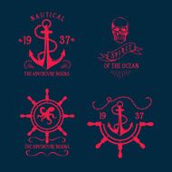 T-shirt design Nautical marine badge