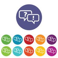 Answering question icon set