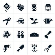 Black Gardening Icons
